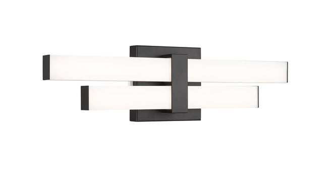 1008-18W-MB-LED - Zane 2 Light 18" Vanity - Matte Black