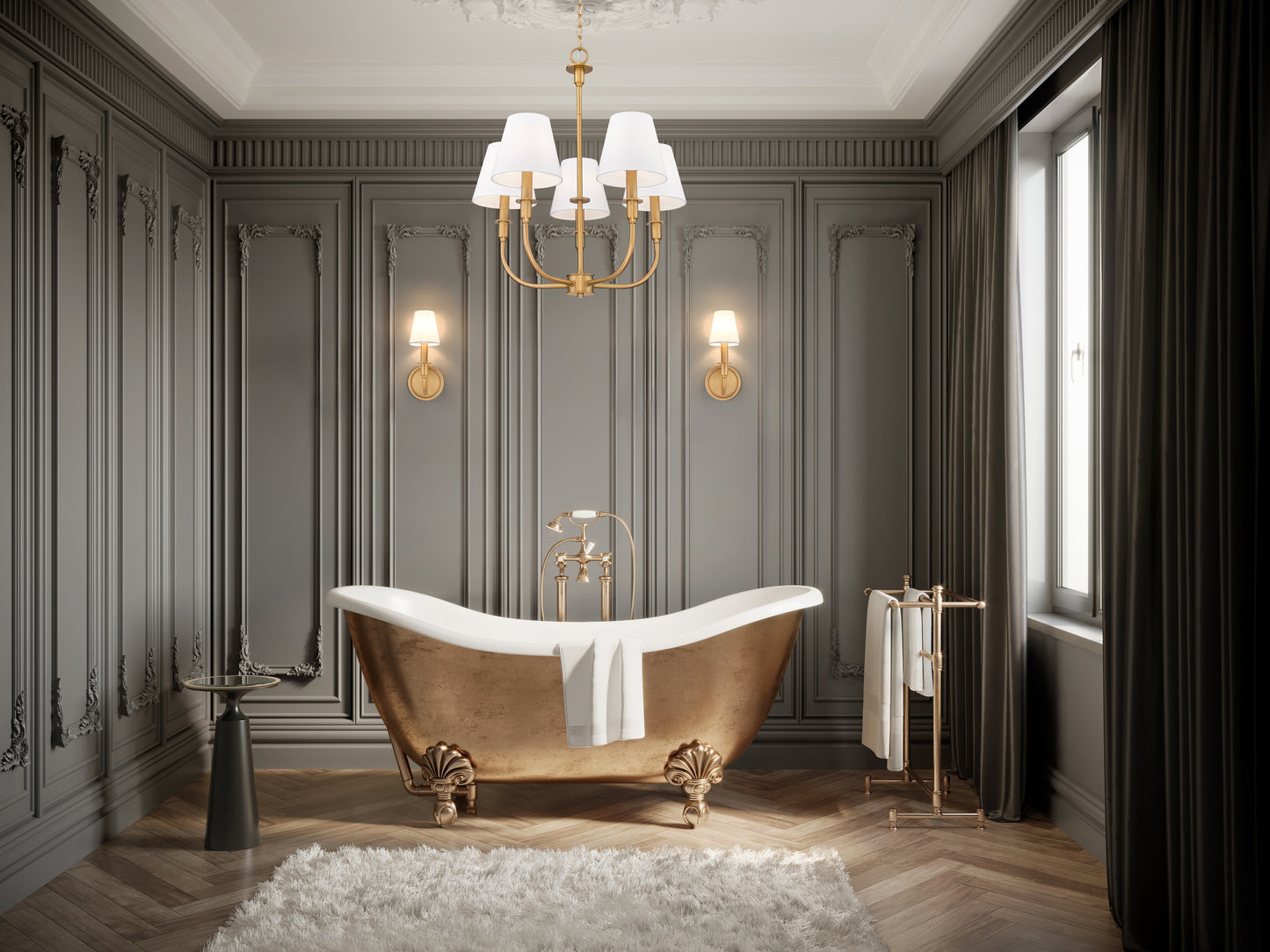 3049-1S-RB - Tova 1 Light Wall 13" Sconce - Rubbed Brass