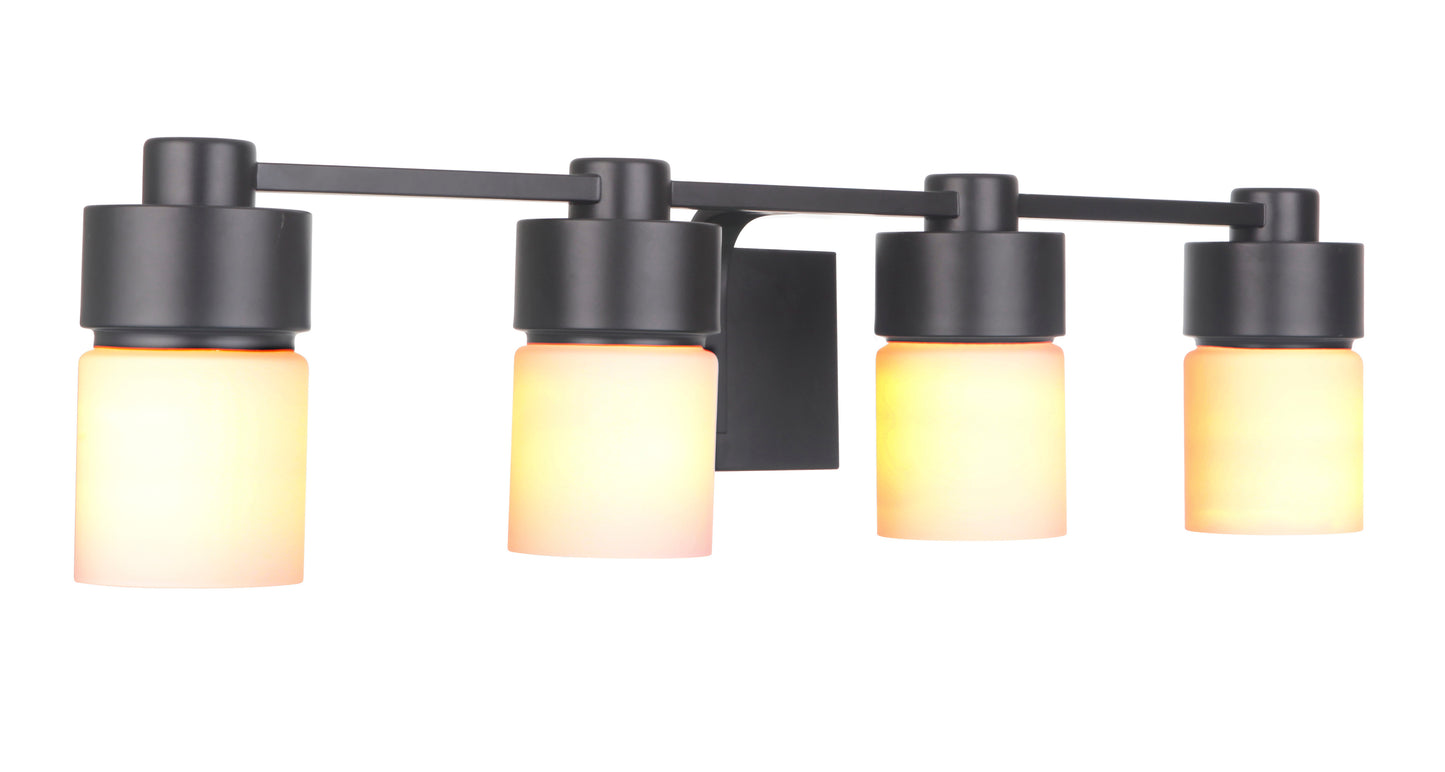 12331FB4 - District 4 Light 31" Wide Vanity Light - Flat Black