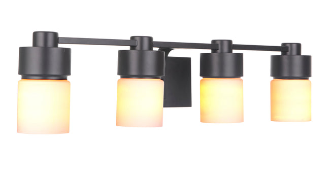 12331FB4 - District 4 Light 31" Wide Vanity Light - Flat Black