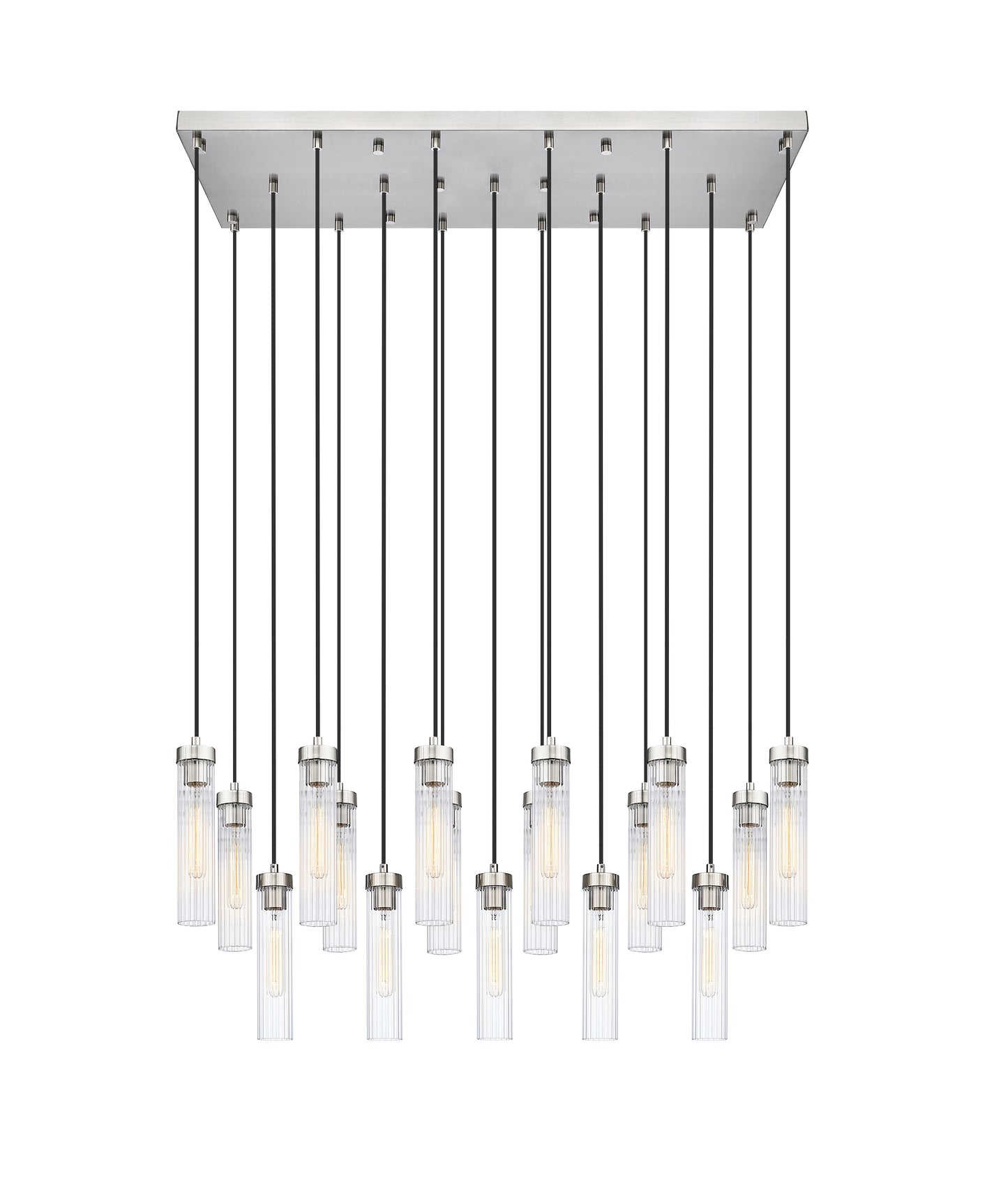 740P-17L-BN - Beau 17 Light Linear 42" Chandelier - Brushed Nickel