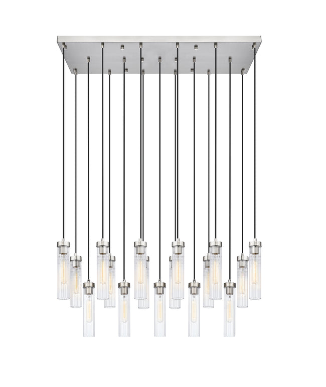 740P-17L-BN - Beau 17 Light Linear 42" Chandelier - Brushed Nickel