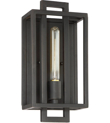 41561-ABZ - Cubic 1 Light 14" High Wall Sconce - Aged Bronze Brushed