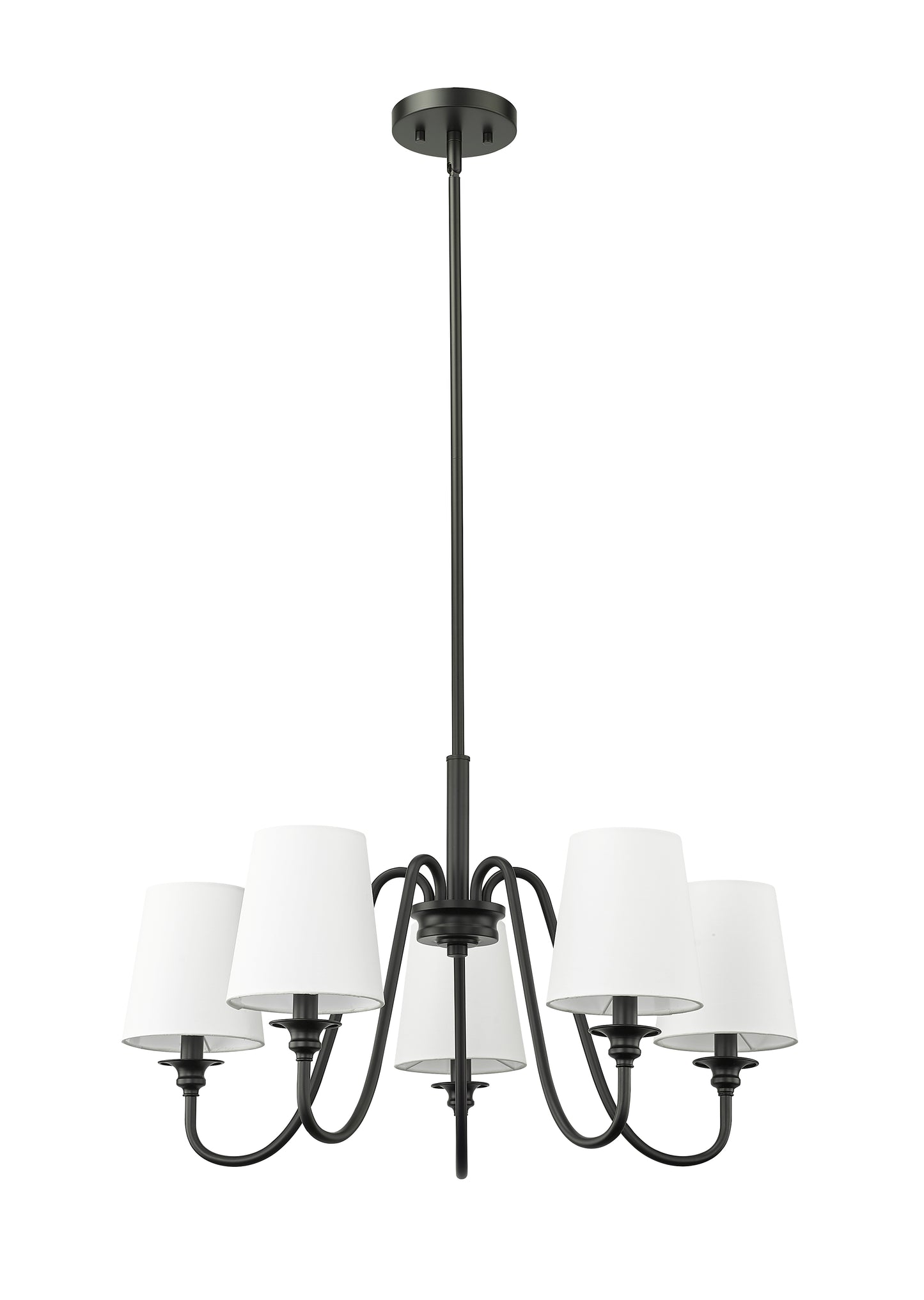 7509-5-26MB - Gianna 5 Light 26" Chandelier - Matte Black