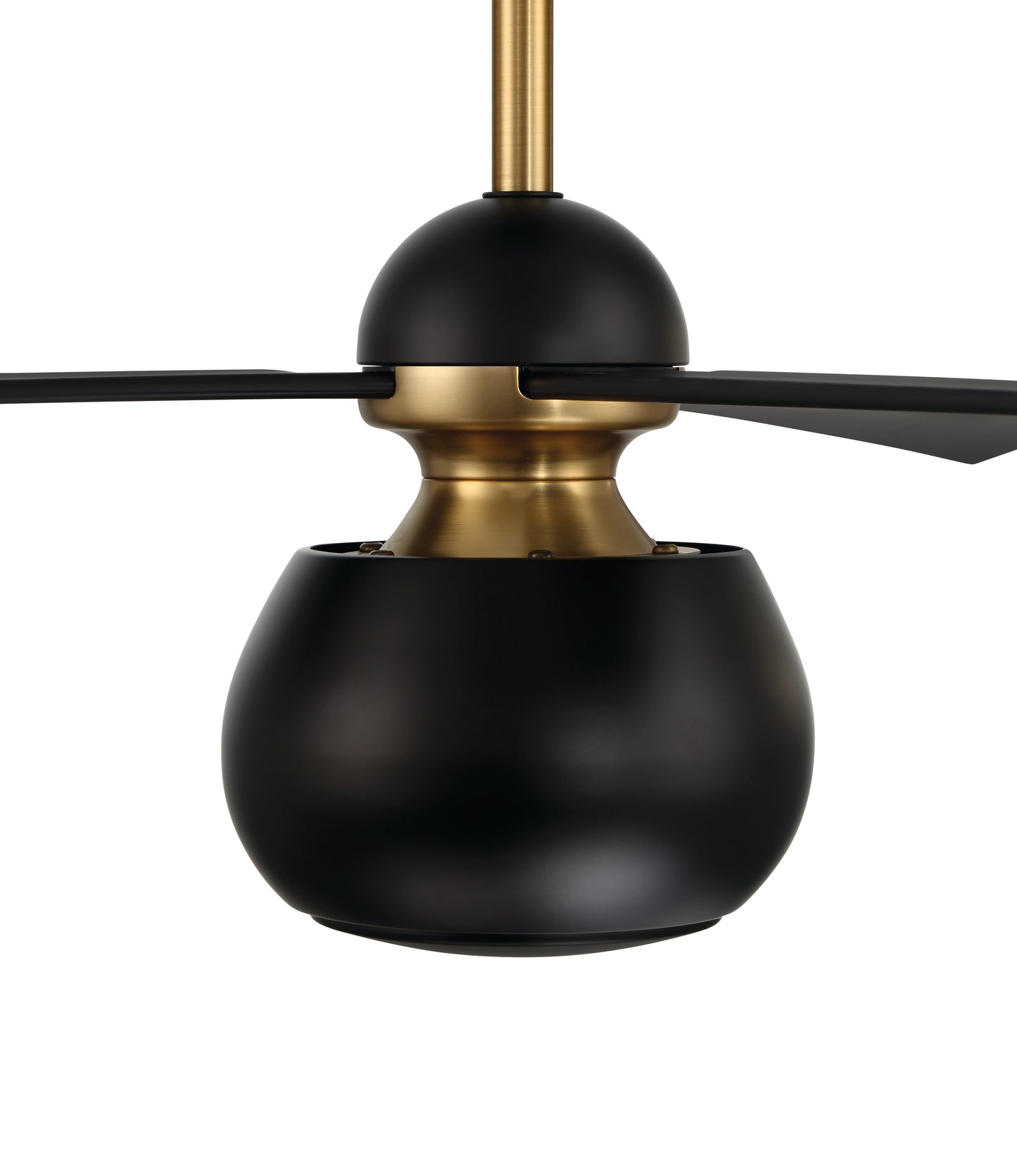 OTT60FBSB3 - Otto 60" 3 Blade Ceiling Fan with Light Kit - Flat Black / Satin Brass