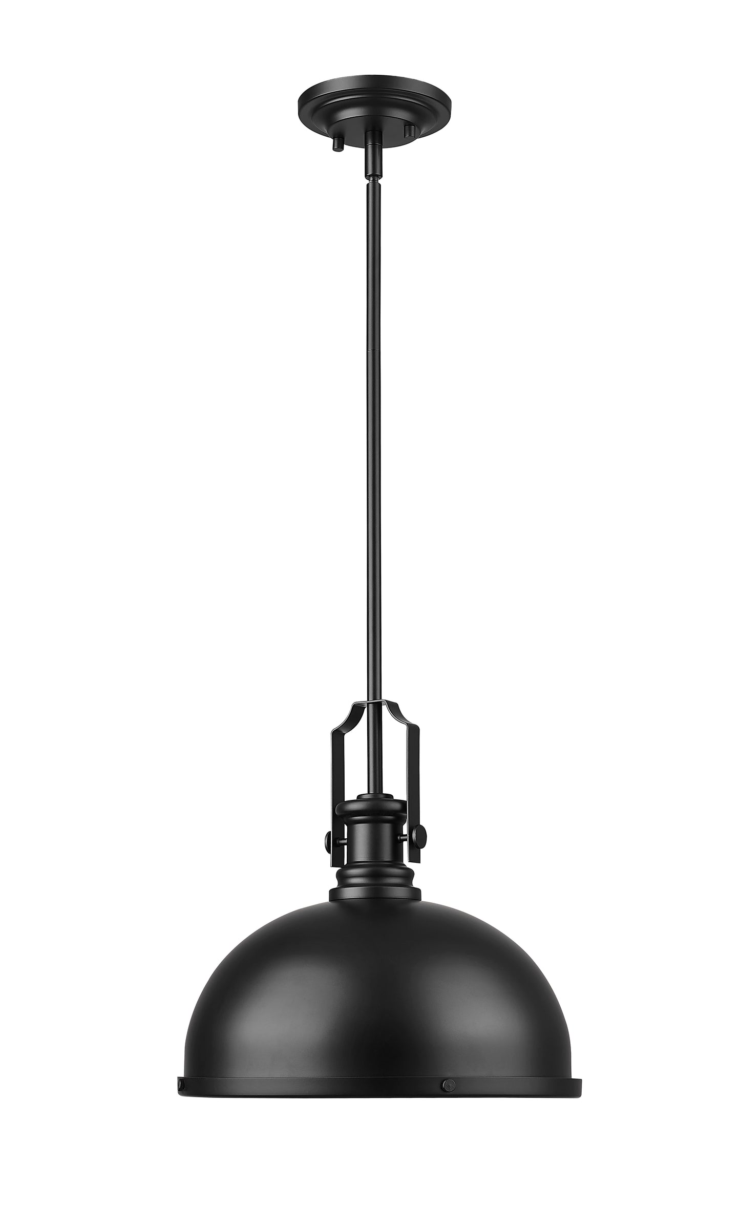 725P12-MB - Melange 1 Light 13" Pendant - Matte Black