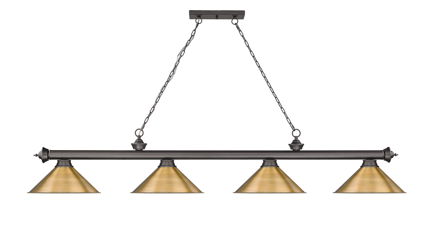 2306-4BRZ-RB15 - Cordon 4 Light 81" Billiard - Bronze