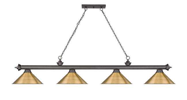 2306-4BRZ-RB15 - Cordon 4 Light 81" Billiard - Bronze