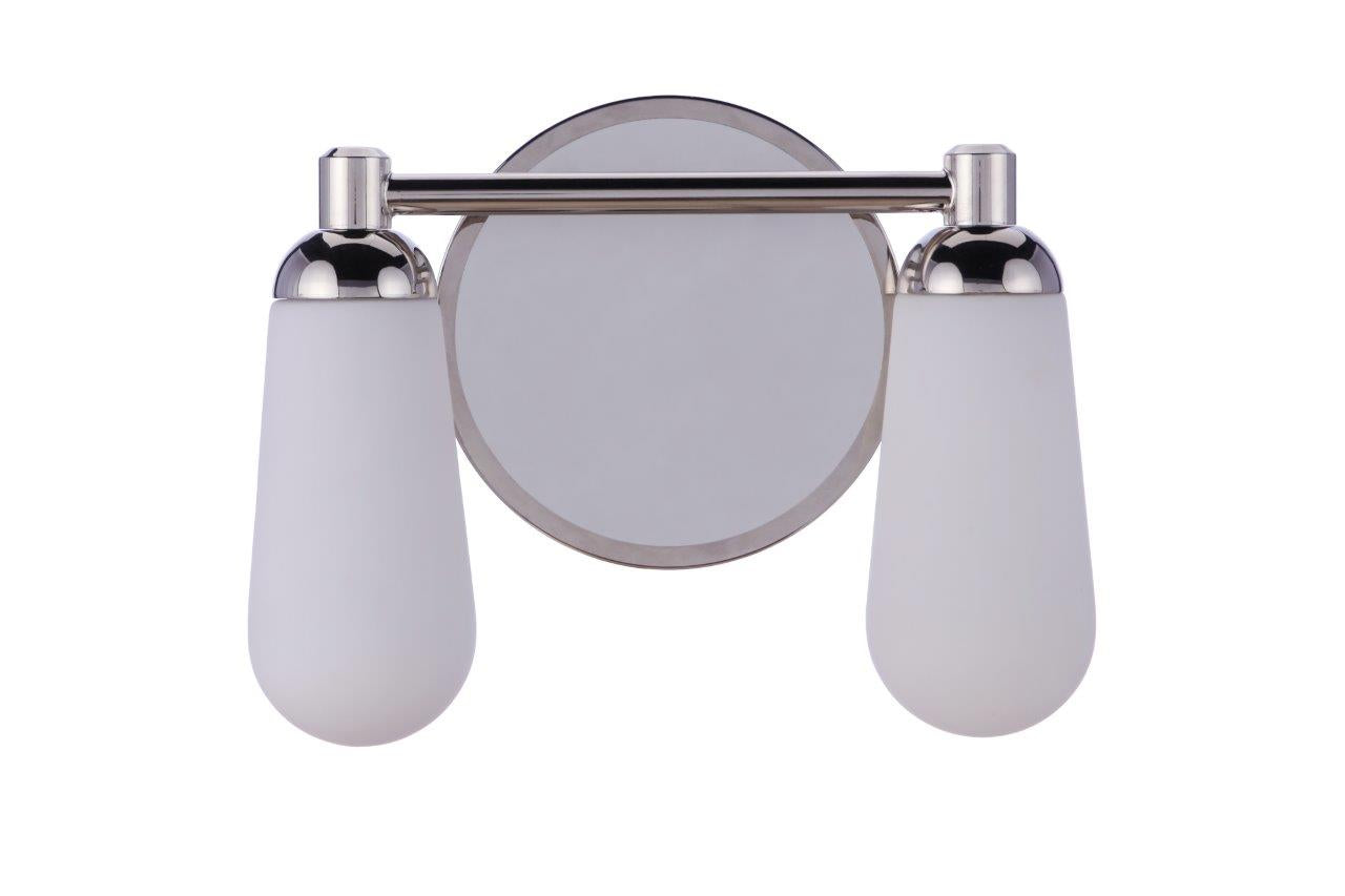 13112BNKPLN2 - Riggs 2 Light 12.38" Wide Vanity Light - Brushed Polished Nickel / Polished Nickel