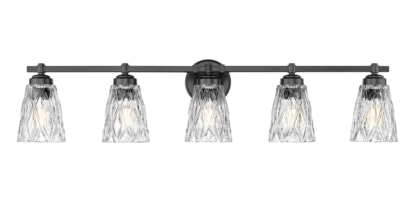 1960-5V-MB - Andree 5 Light 40" Vanity - Matte Black