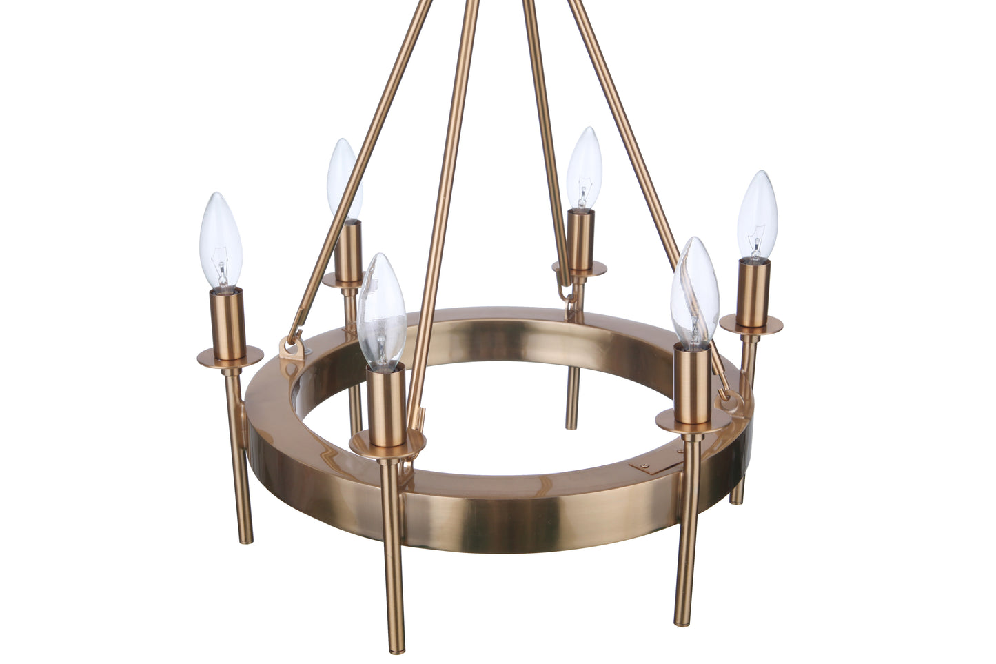 54326-SB - Larrson 6 Light 18" Wide Chandelier - Satin Brass