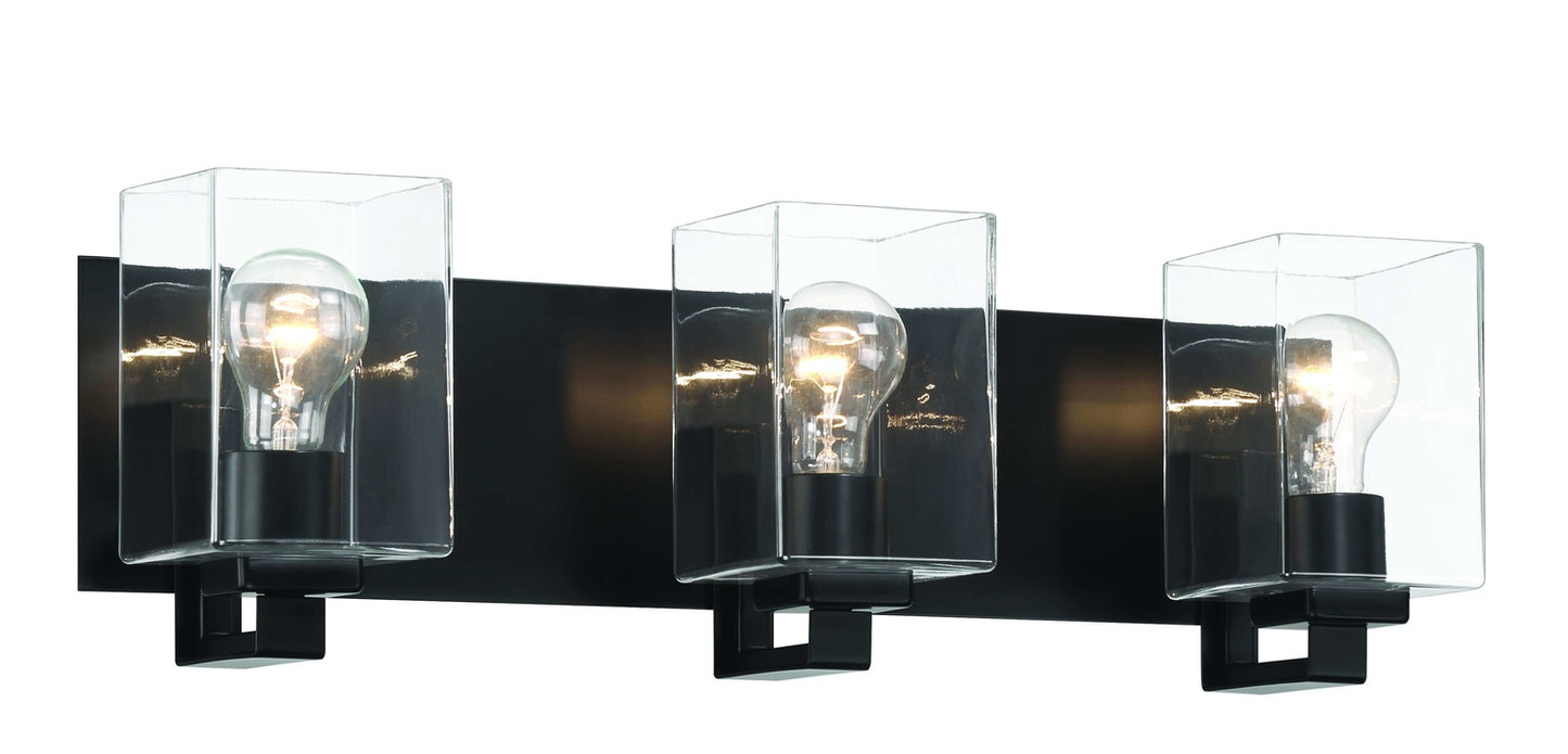 18524FB3 - McClane 3 Light 24" Wide Vanity Light - Flat Black