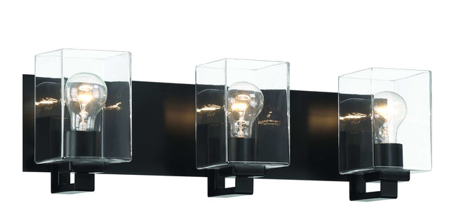 18524FB3 - McClane 3 Light 24" Wide Vanity Light - Flat Black