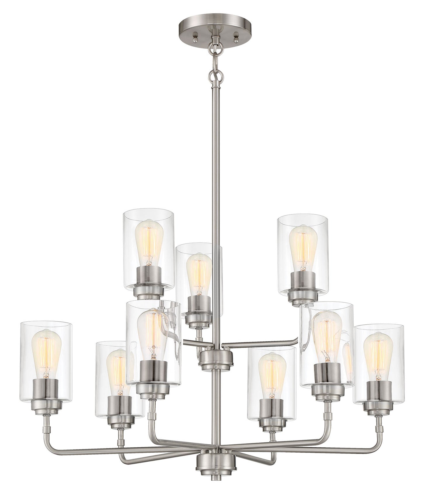 56029-BNK - Stowe 9 Light 30" Wide Chandelier - Brushed Nickel
