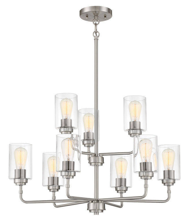 56029-BNK - Stowe 9 Light 30" Wide Chandelier - Brushed Nickel