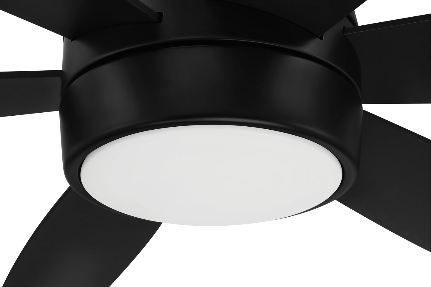 TRV52FB6-NWF - Trevor 52" Indoor/Outdoor Ceiling Fan with no Wifi 52" 6 Blade Indoor Outdoor Ceiling Fan with Light Kit - Flat Black