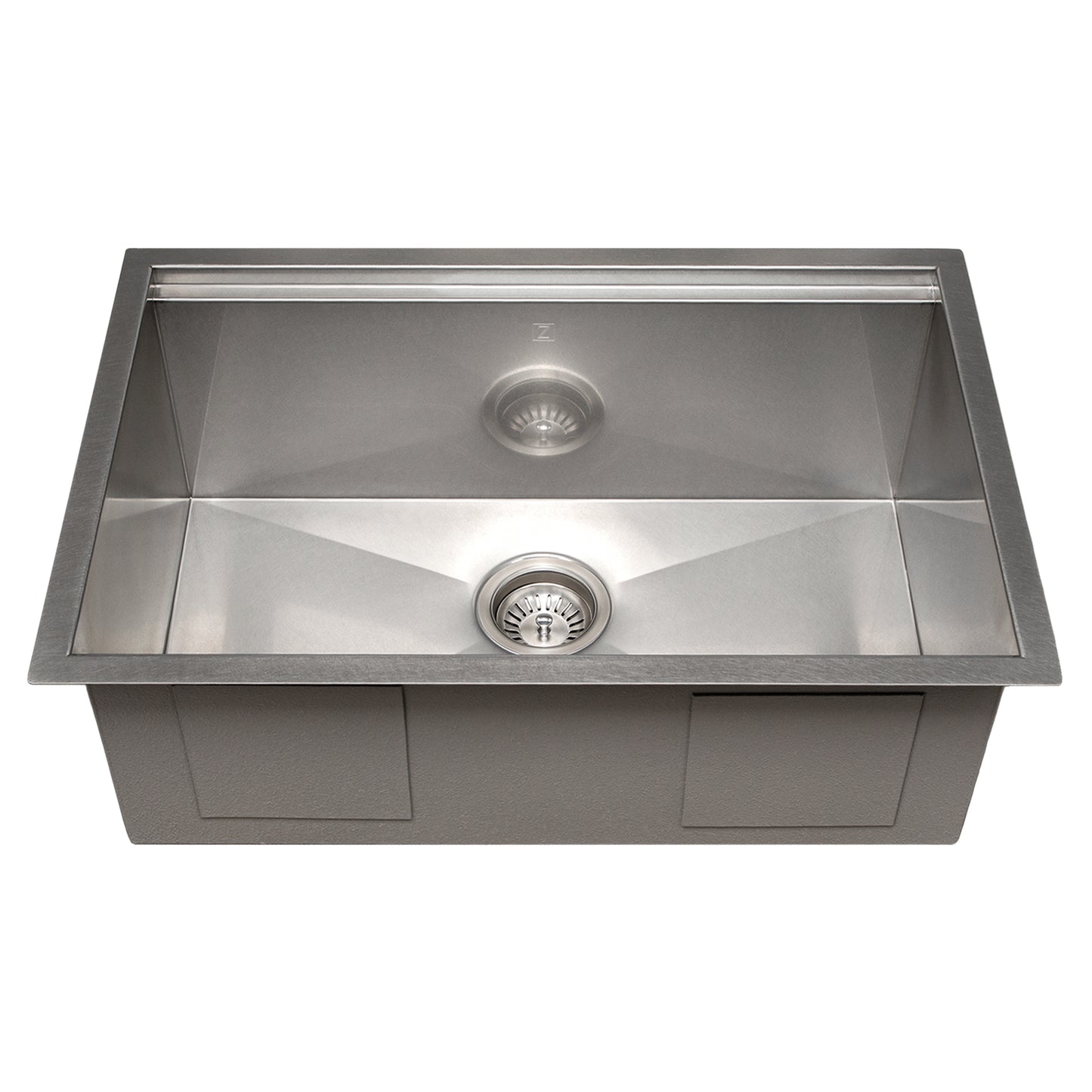 SLS-27S - 27" Garmisch Undermount Single Bowl Satin Stainless Steel Kitchen Sink with Bottom Grid and Accessories