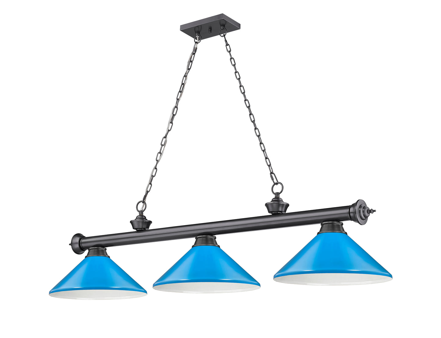 2306-3BP-MEB - Cordon 3 Light 58" Billiard - Bronze Plate