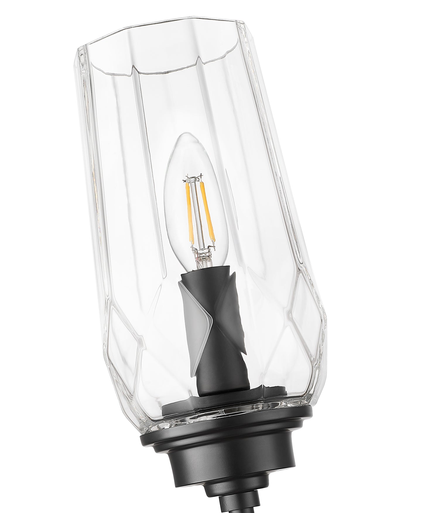 2015-1S-MB - Cosmo 1 Light Wall 25" Sconce - Matte Black