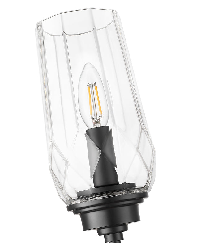 2015-1S-MB - Cosmo 1 Light Wall 25" Sconce - Matte Black