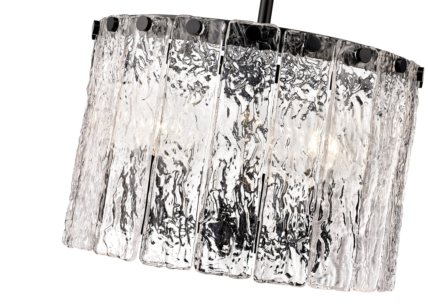 1943P12-MB - Glacier 3 Light 12" Pendant - Matte Black