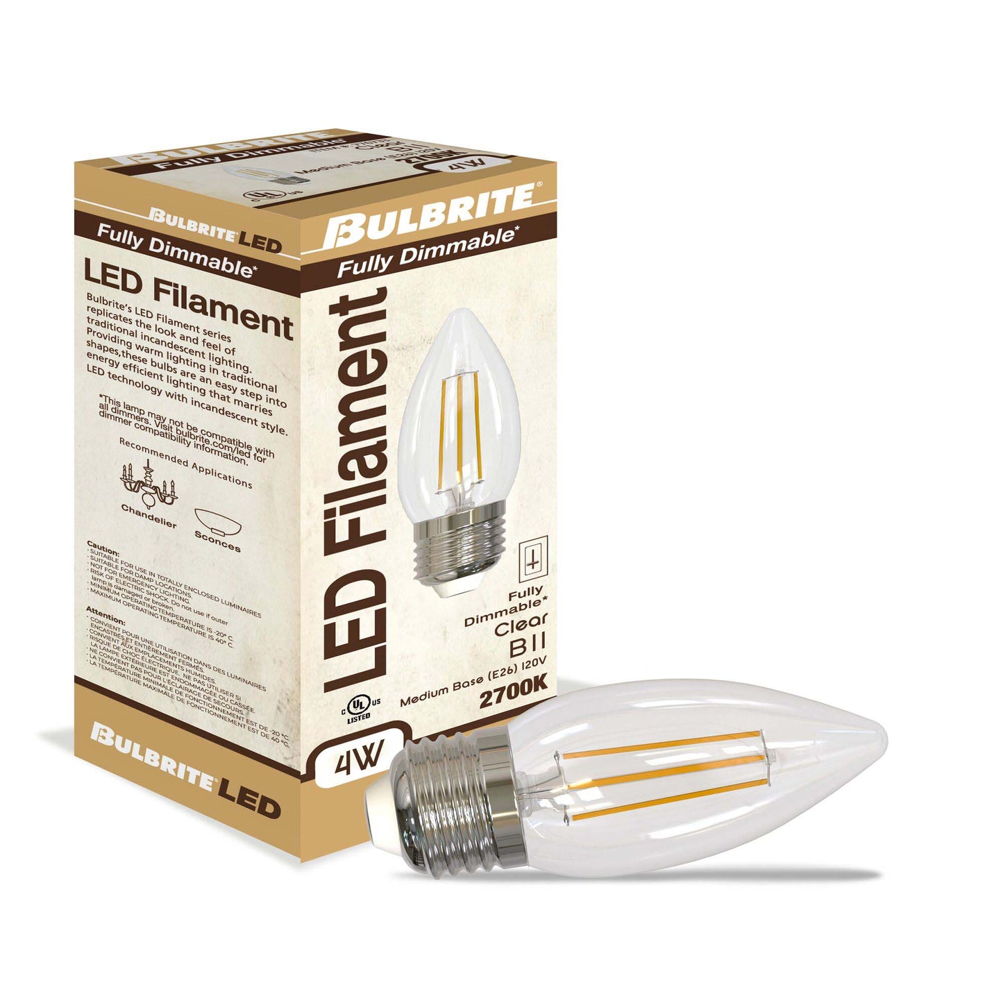 776862 - Dimmable B11 LED Light Bulb - 4.5 Watt - 2700K - 6 Pack