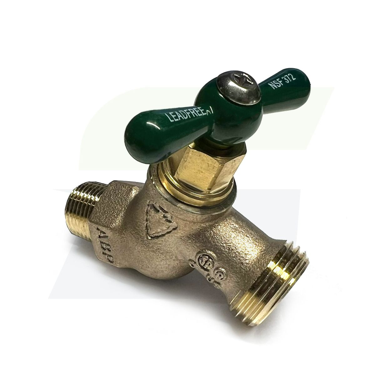 251LF - No-Kink Hose Bibb - 1/2" MIP x 3/4" Hose Thread