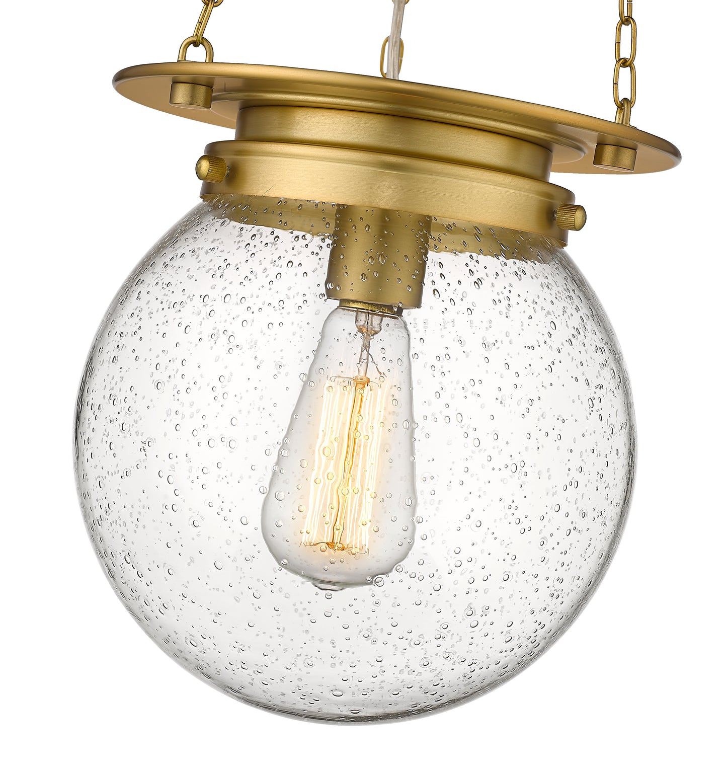 7506P9-HBR - Calhoun 1 Light 9" Pendant - Heritage Brass