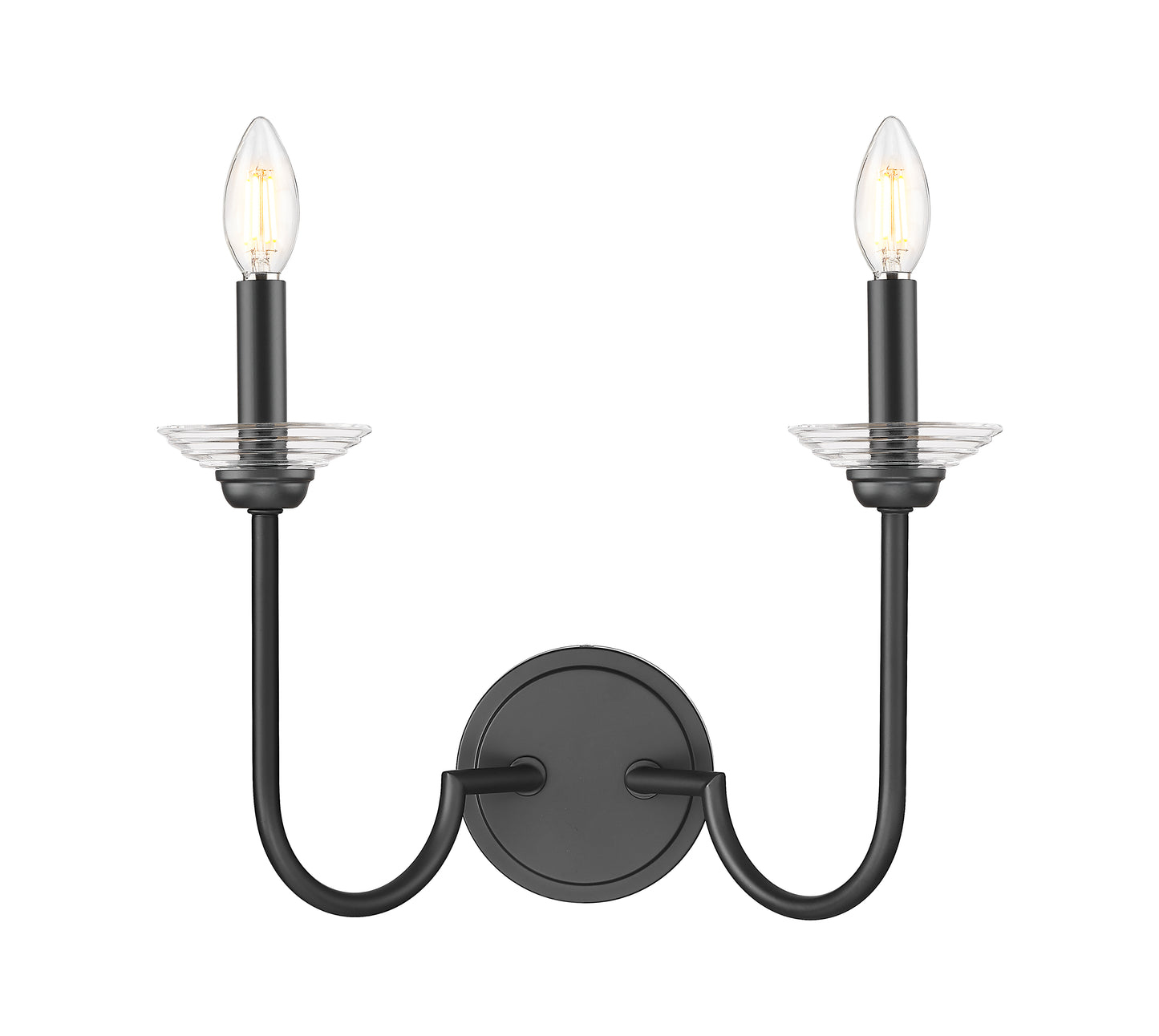 352-2S-MB - Allistair 2 Light Wall 12" Sconce - Matte Black