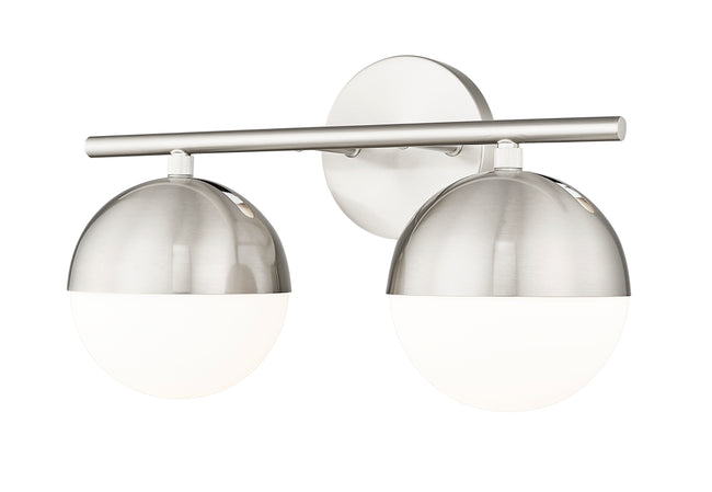 7517-2V-BN - Realm Sphere 2 Light 16" Vanity - Brushed Nickel