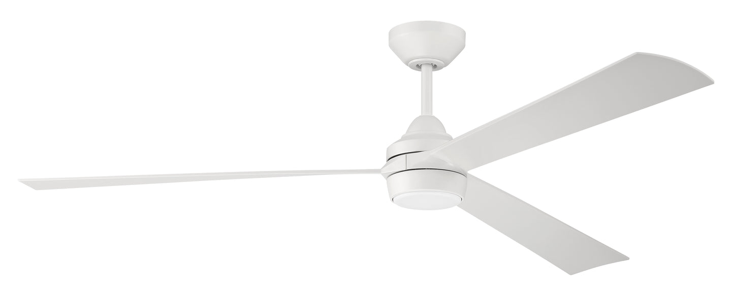 STL60W3-NWF - Sterling 60" 3 Blade Indoor Outdoor Ceiling Fan with Light Kit - White