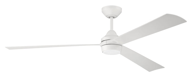 STL60W3-NWF - Sterling 60" 3 Blade Indoor Outdoor Ceiling Fan with Light Kit - White