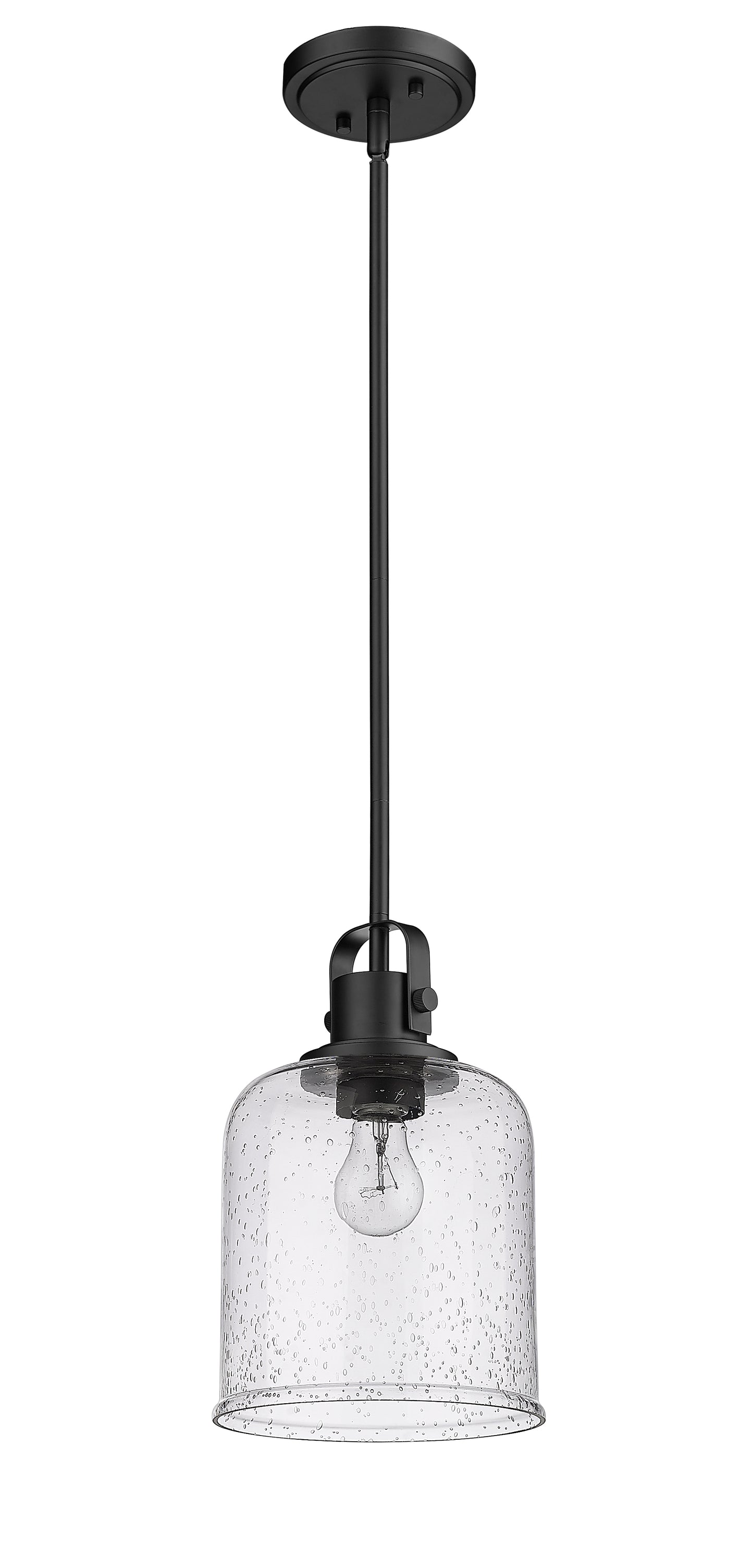 340P8-MB - Kinsley 1 Light 8" Pendant - Matte Black