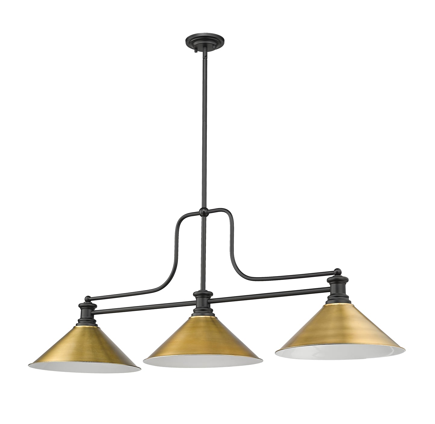725-3MB-RB15 - Melange 3 Light 52" Billiard - Matte Black