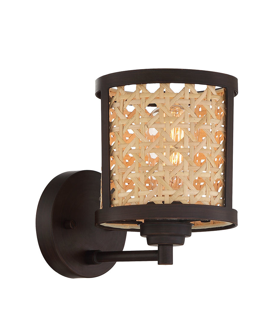 54561-ABZ - Malaya 1 Light 8.5" High Wall Sconce - Aged Bronze Brushed