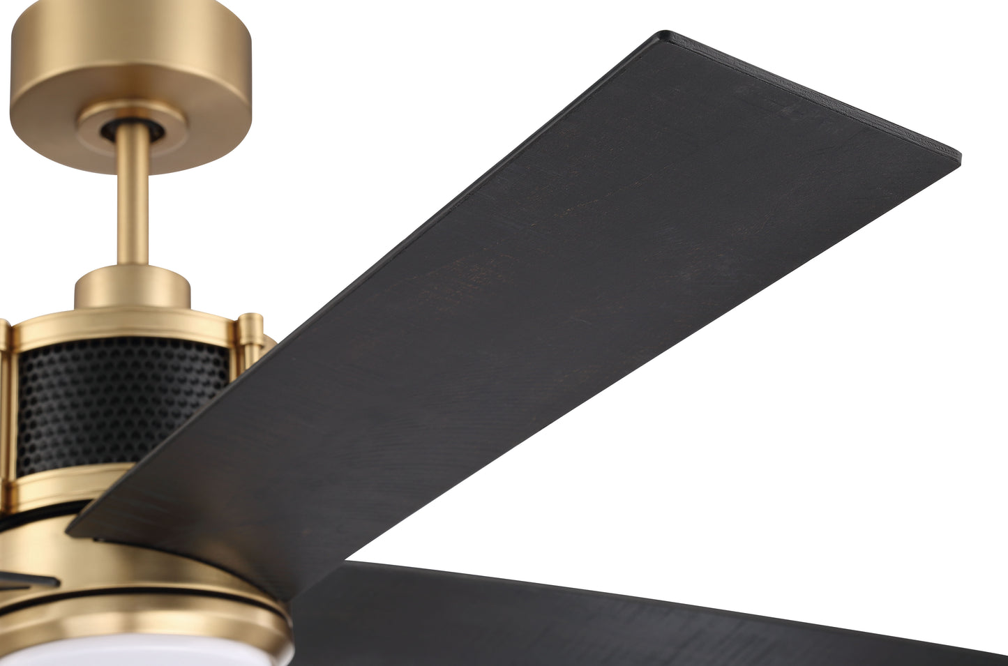 GRG56SBFB4-NWF - Gregory 56" Indoor Ceiling Fan with no Wifi 56" 4 Blade Ceiling Fan with Light Kit - Satin Brass