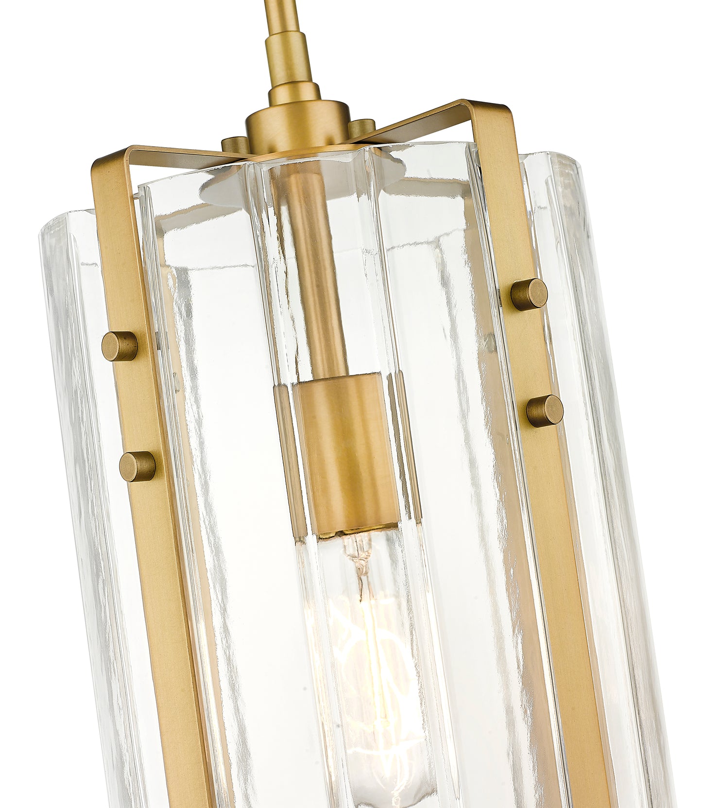 3036P8-RB - Alverton 1 Light 8" Pendant - Rubbed Brass