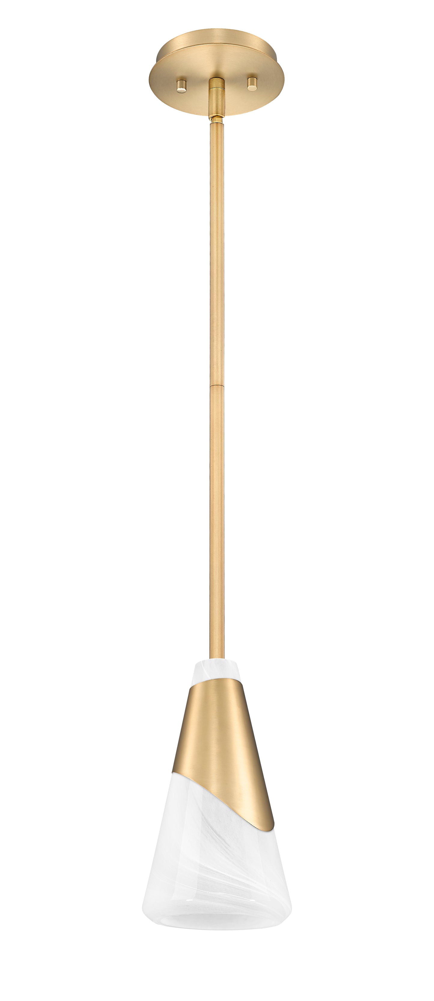 828P6-ROD-MGLD - Aimie 1 Light 6" Pendant - Modern Gold