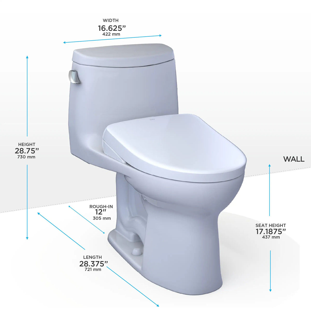 MW6044726CEFGA#01 - Ultramax II WASHLET+ S7 One-Piece Toilet with Auto-Flush - Cotton White
