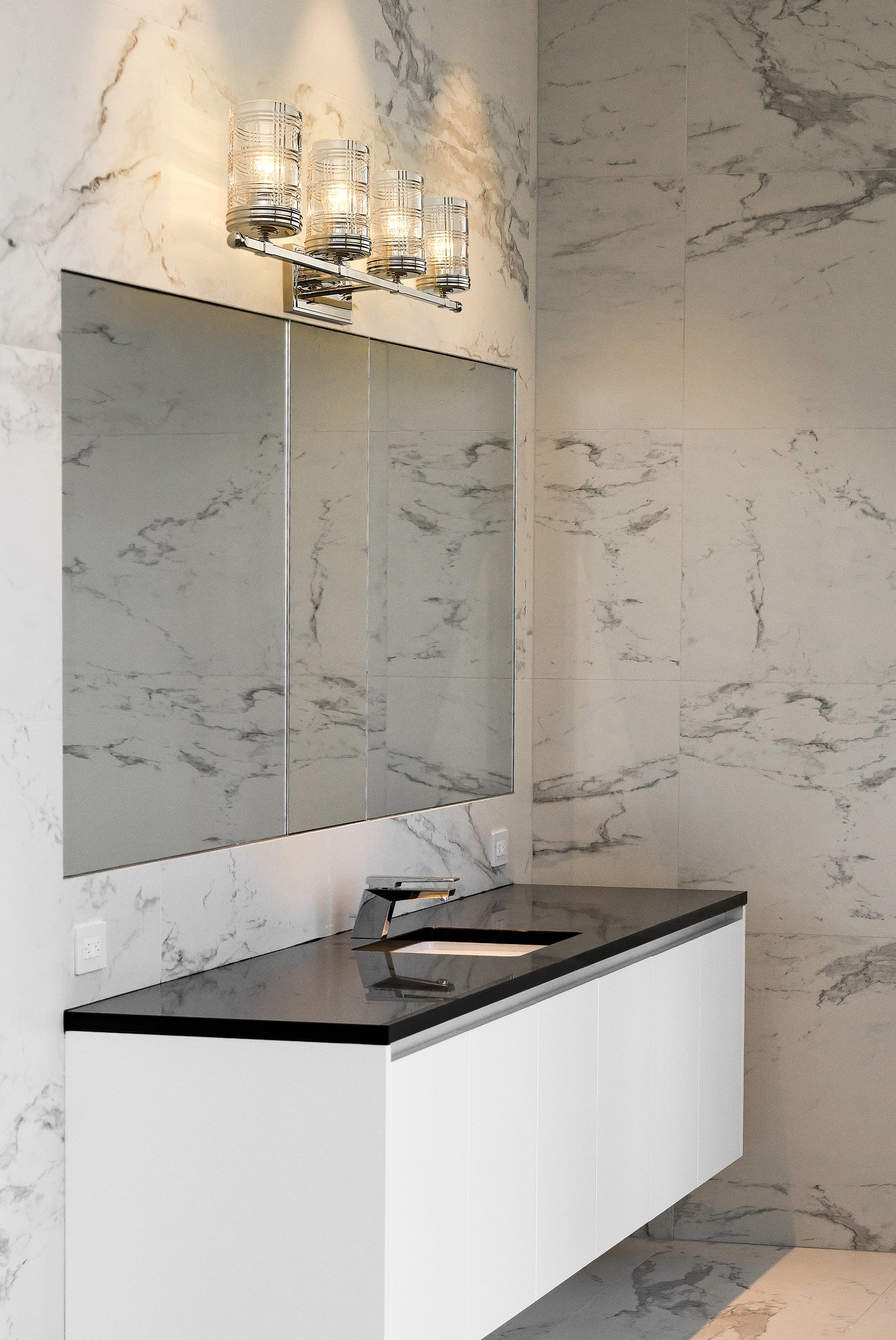 344-4V-PN - Archer 4 Light 33" Vanity - Polished Nickel