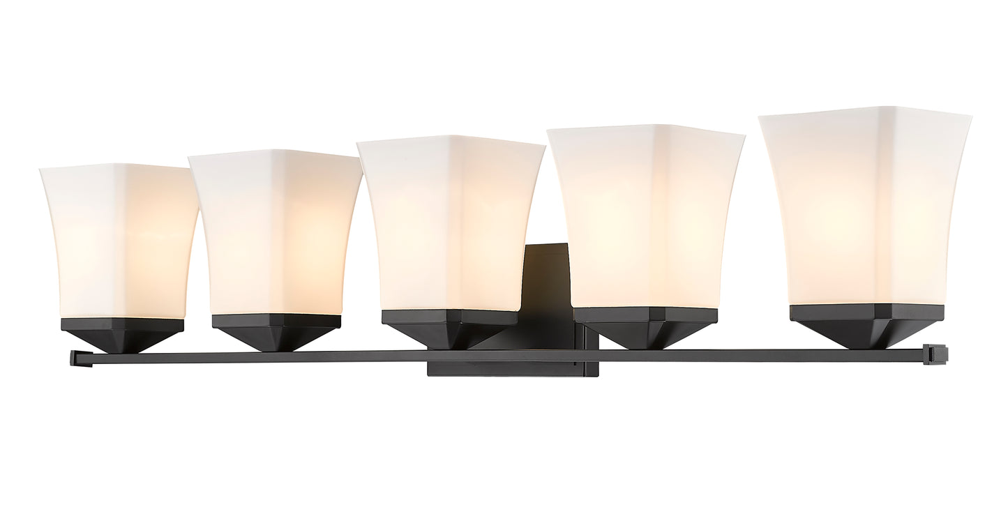 1939-5V-MB - Darcy 5 Light 38" Vanity - Matte Black