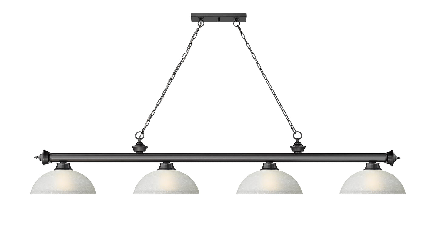 2306-4BP-DWL14 - Cordon 4 Light 81" Billiard - Bronze Plate