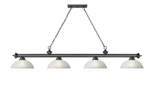 2306-4BP-DWL14 - Cordon 4 Light 81" Billiard - Bronze Plate