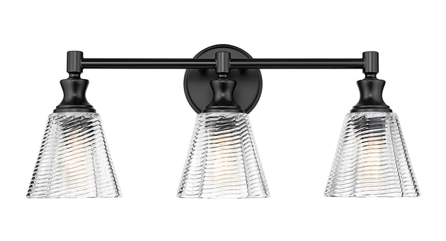 7704-3V-MB - Auden 3 Light 24" Vanity - Matte Black