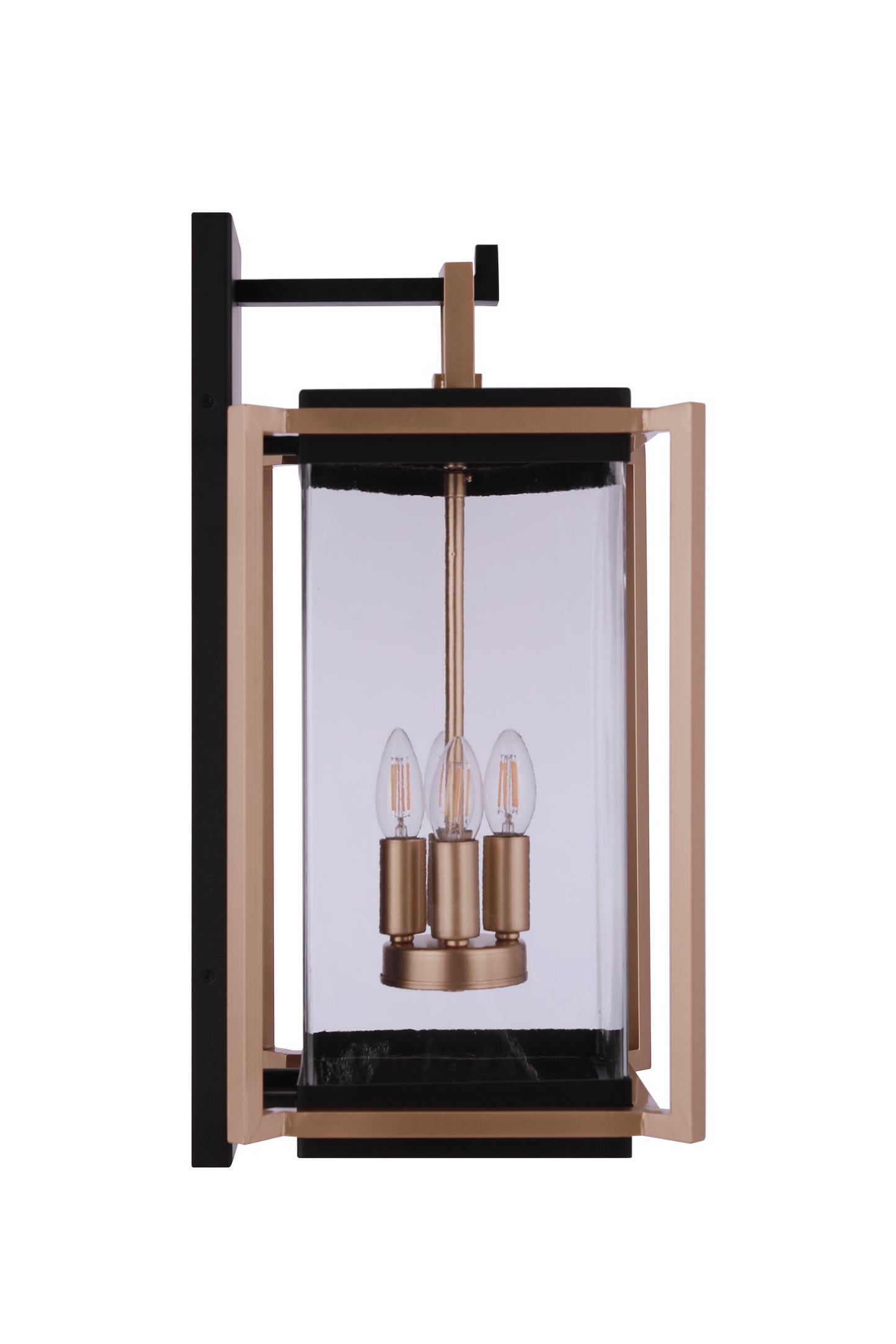 ZA6534-MNSB - Metalwork 4 Light 27" High Outdoor Wall Lantern - Midnight / Satin Brass