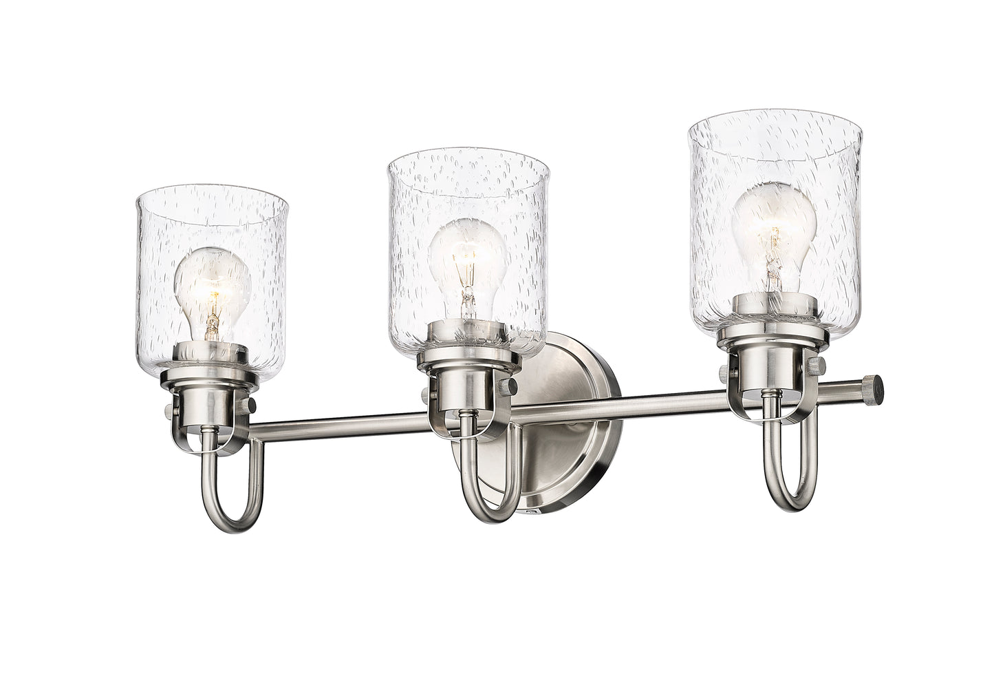 340-3V-BN - Kinsley 3 Light 22" Vanity - Brushed Nickel