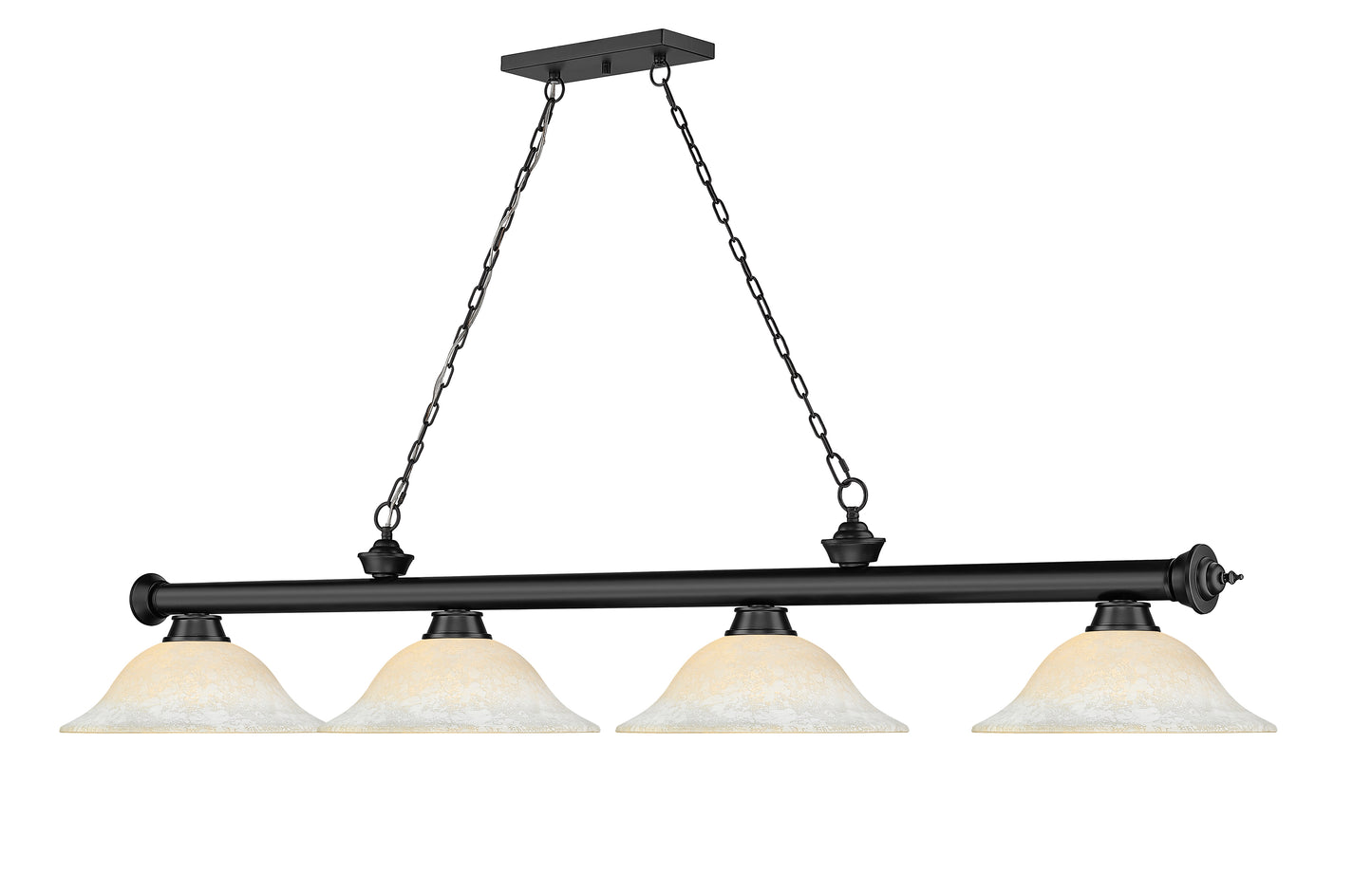 2306-4MB-WM16 - Cordon 4 Light 82" Billiard - Matte Black