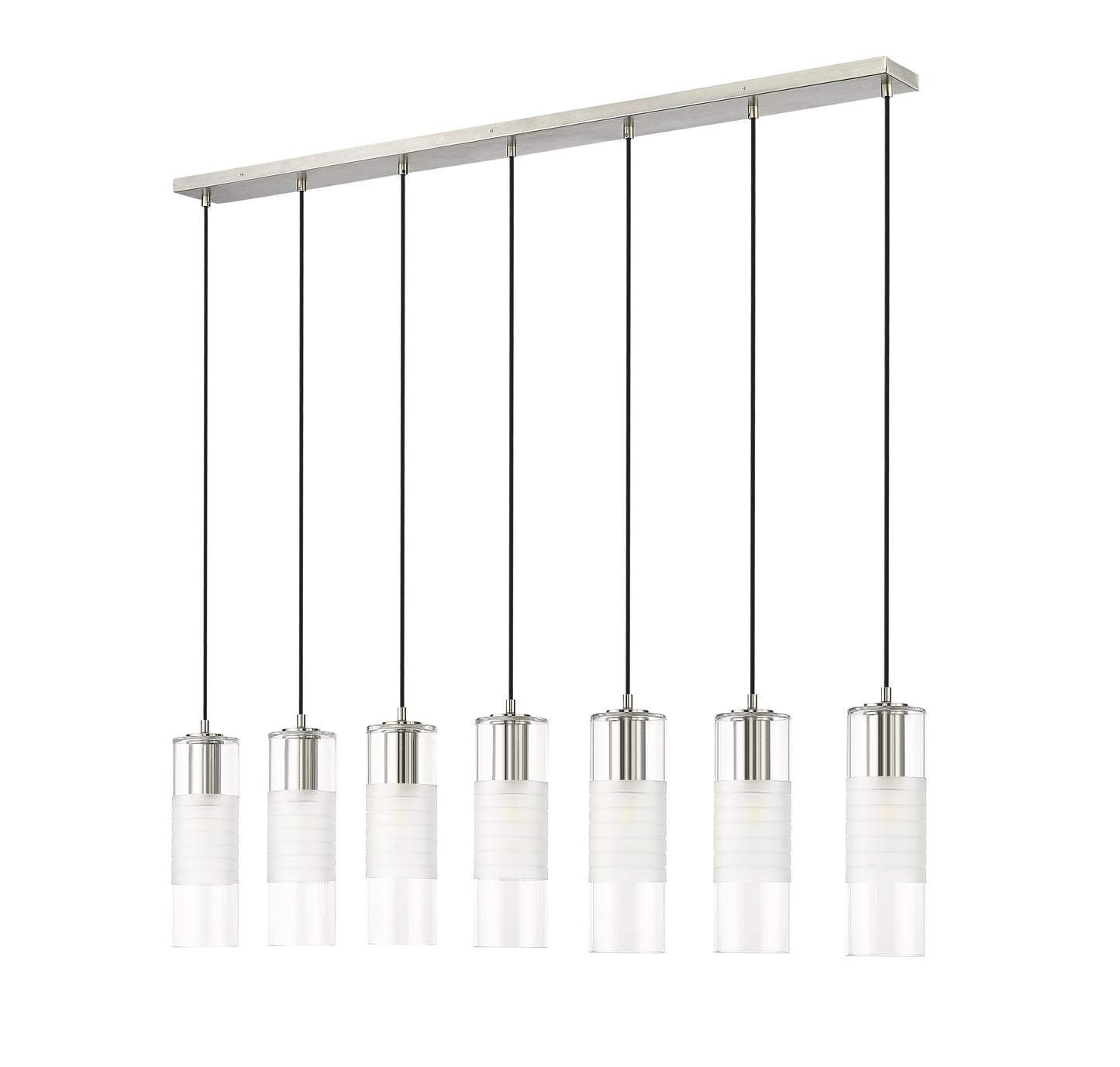 824P-7L-BN - Alton 7 Light Linear 54" Chandelier - Brushed Nickel