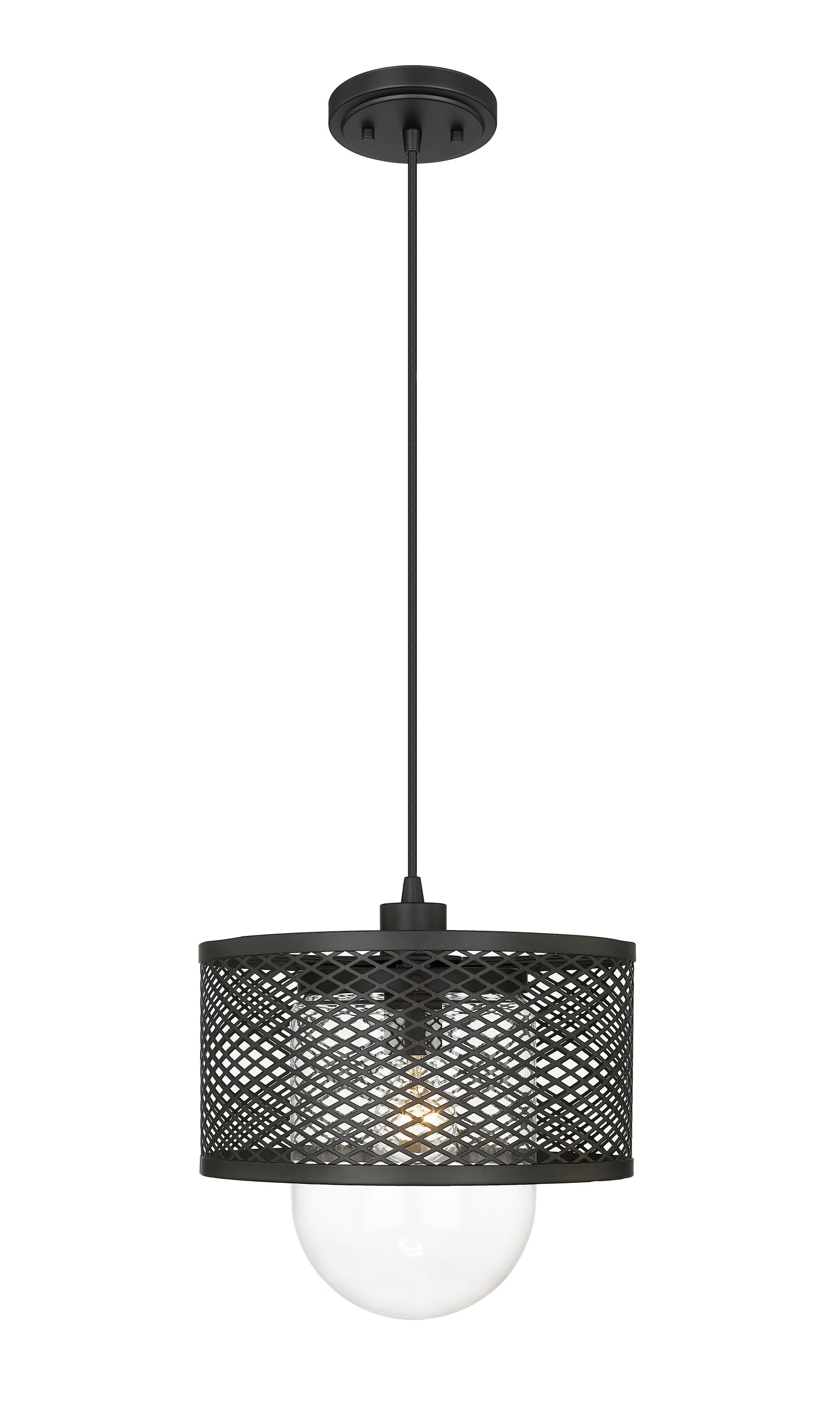 3037P11-MB - Kipton 1 Light 11" Pendant - Matte Black