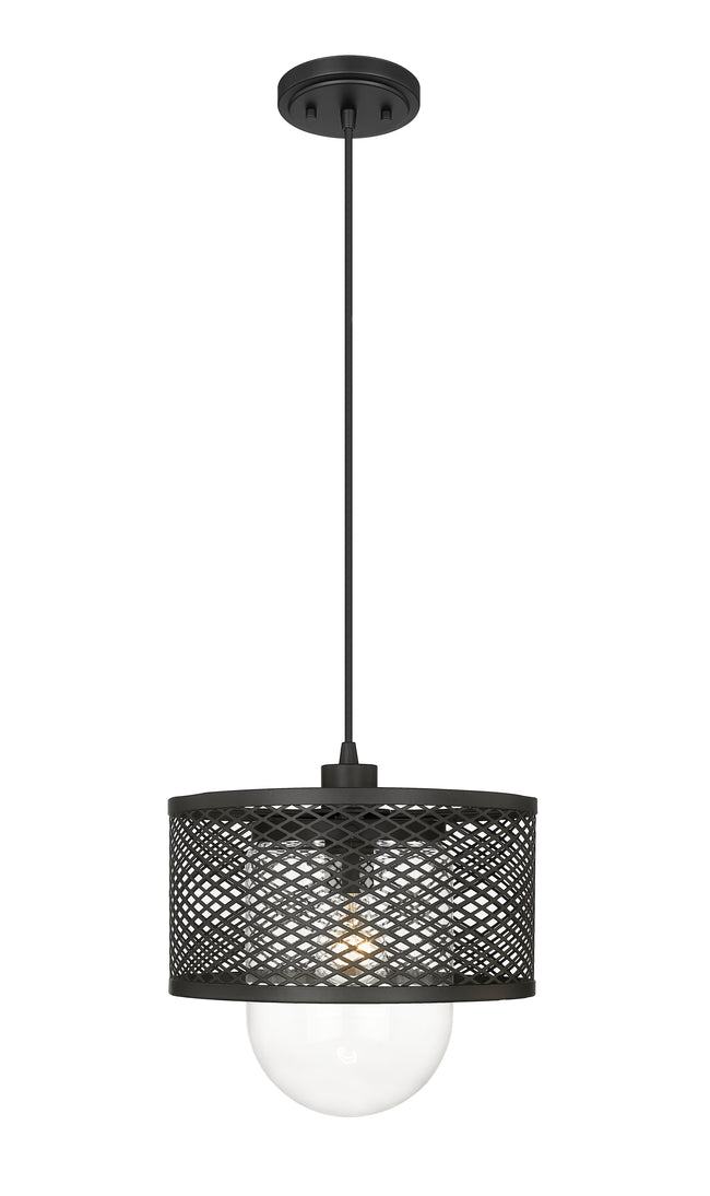 3037P11-MB - Kipton 1 Light 11" Pendant - Matte Black